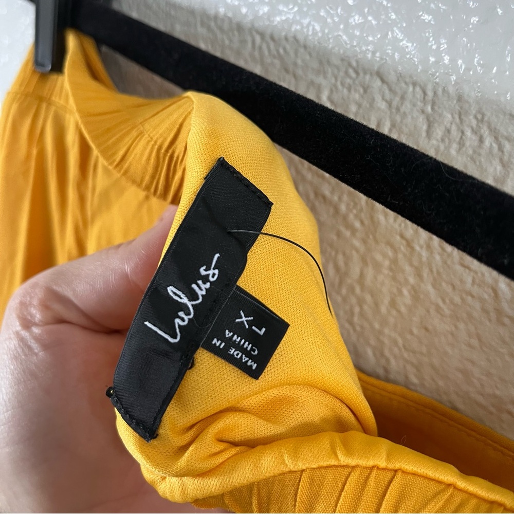 NWT Lulus Trancoso Golden Yellow Two-Piece Maxi Dress XL - Picture 9 of 12